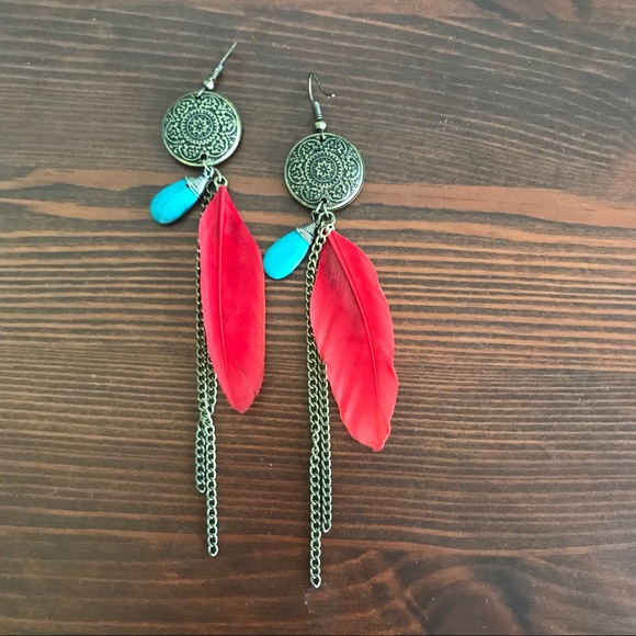 Lucky Brand boho southwestern statement earrings - Picture 2 of 2